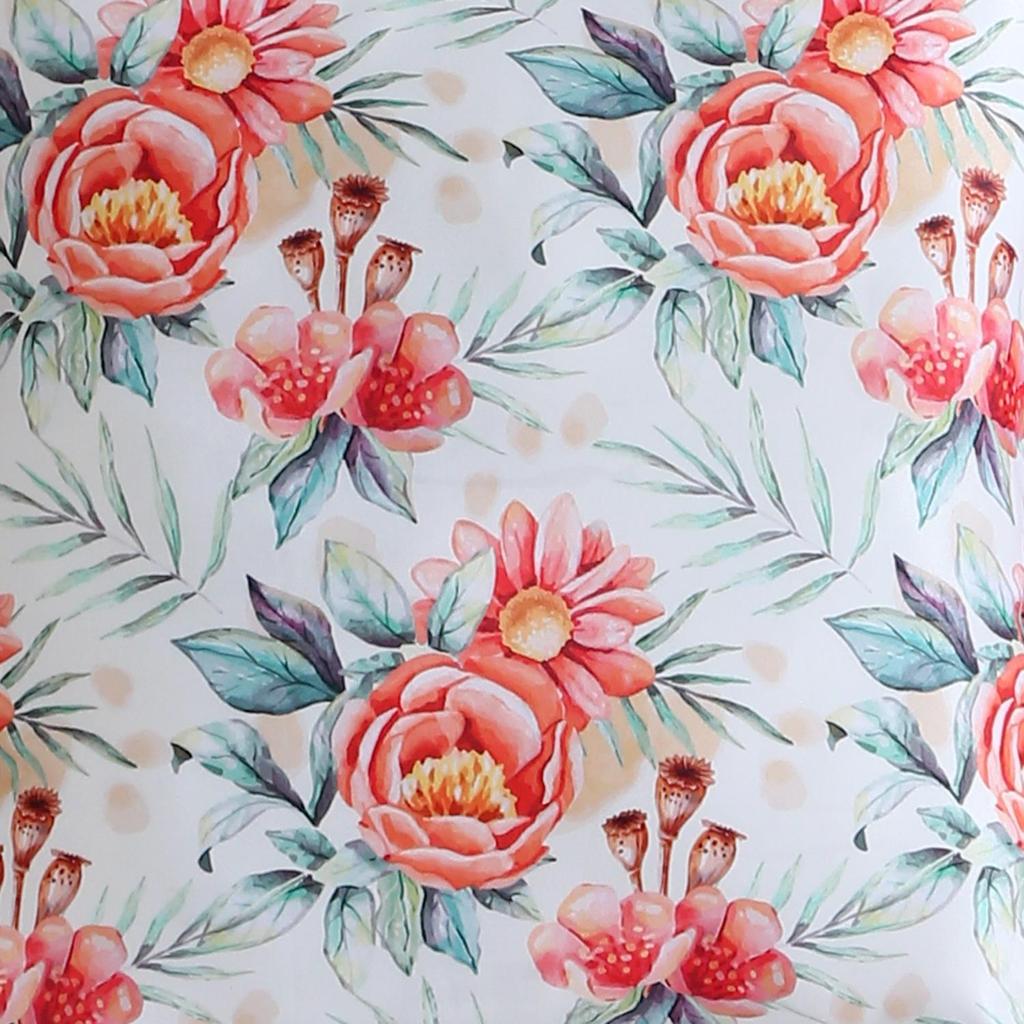 Чехол для подушки KOKO MAISON INC Floral Bloom Polystain (Упаковка из 2 шт.) | Закрытие клапаном | Цифровая печать