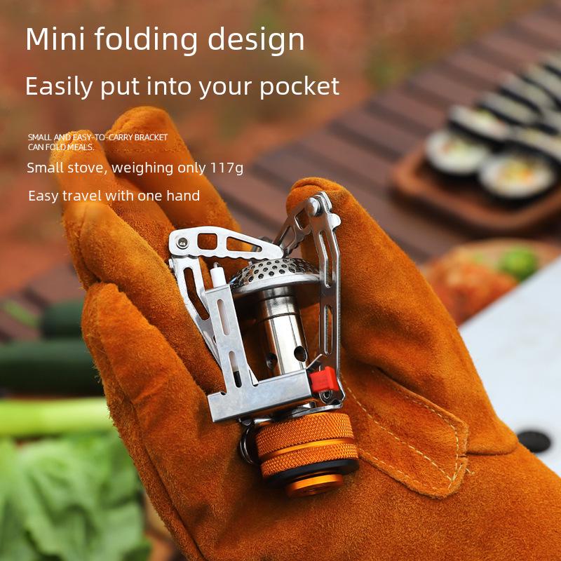 Сверхлегкая портативная мини-бутановая газовая горелка для кемпинга, велоспорта и рыбалки