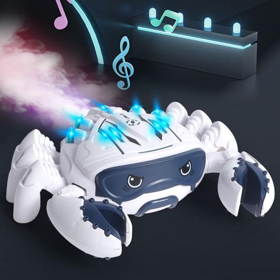 Электрическая мультяшная игрушка-краб со светом и музыкой, имитирующая ходьбу, механическая игрушка-краб, время на животе, развитие мозга, обучающая игрушка для ползания ребенка