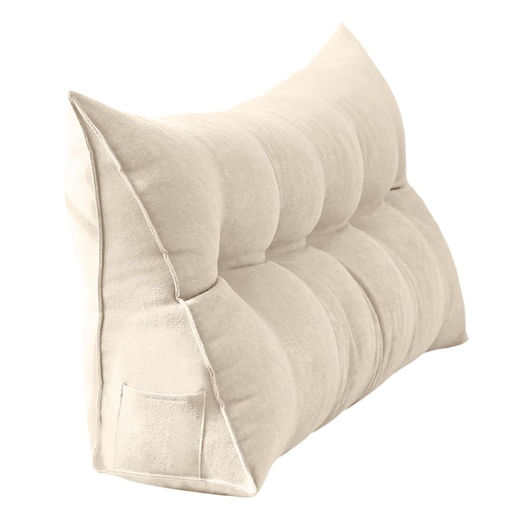 Large Soft Comfortable Backrest Headboard Cushion Pillow For Reading Rest In Twin Bed