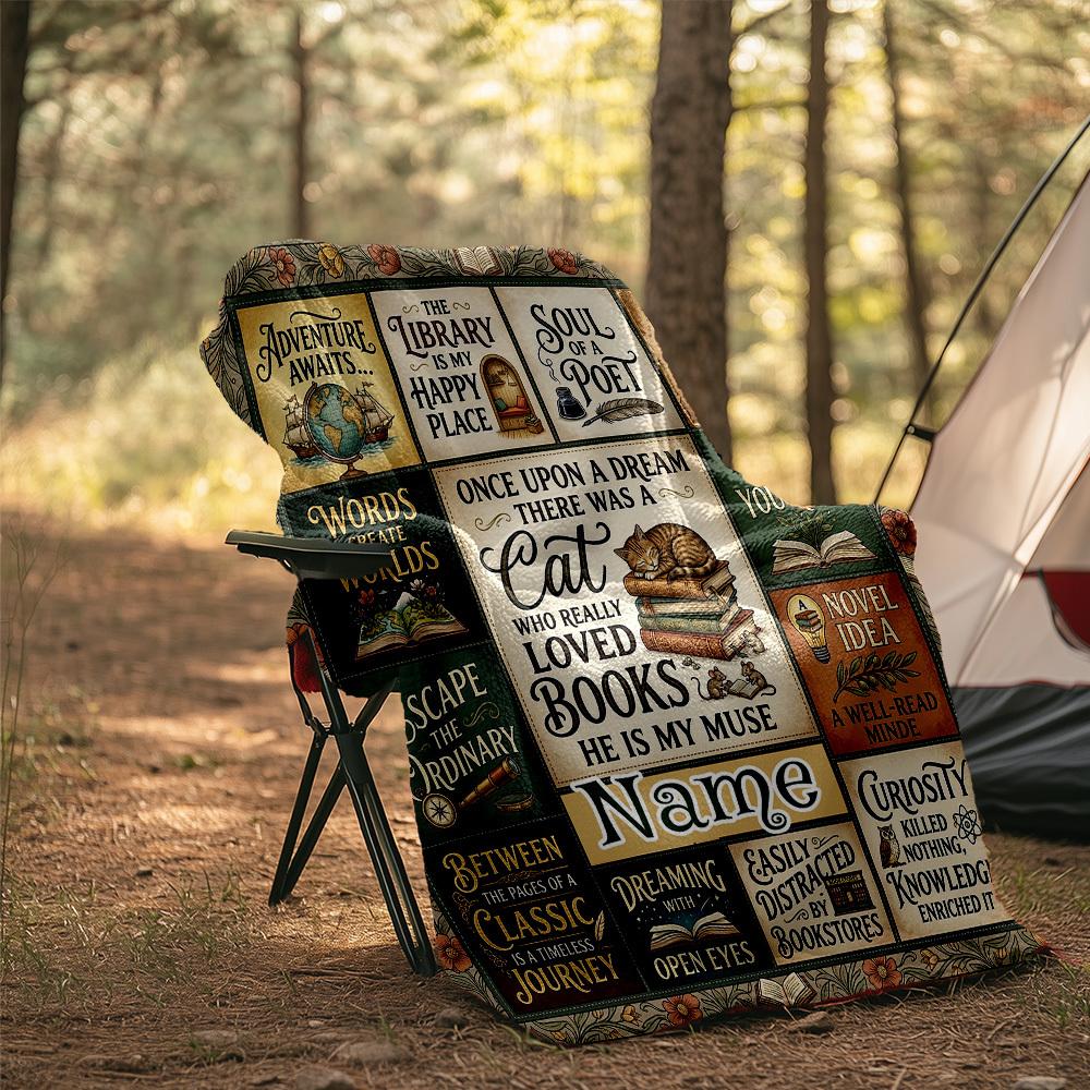 Adventure Awaits Customize Your Name Outdoor Blanket Comfortable Soft Lightweight Allseason Multipurpose Blanket For Travel Camping Picnics Sofa