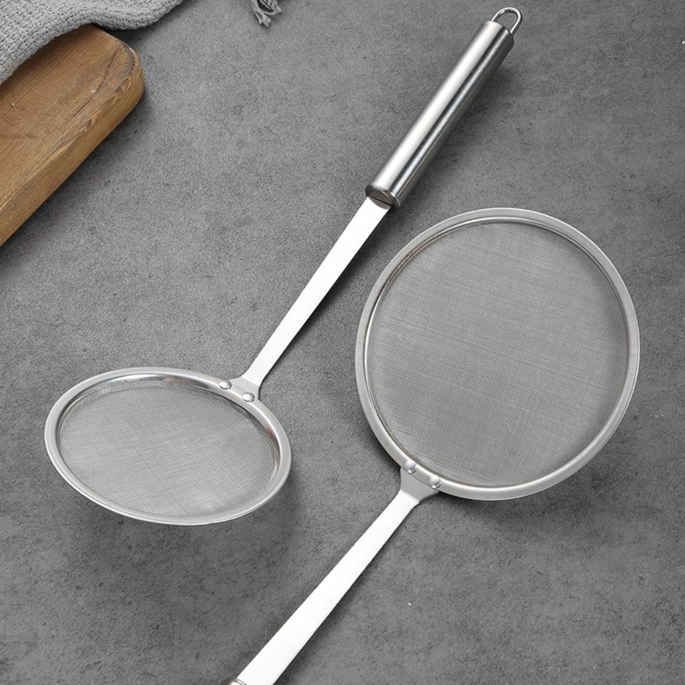 Percolator Oil Pot Filter Mesh Stainless Steel Soup Skimmer Spoon New Fried Food Net Strainer
