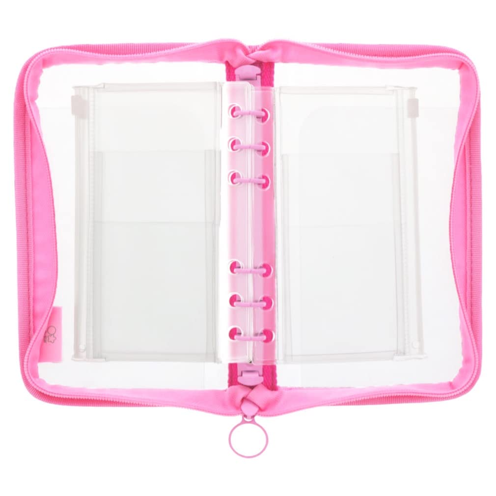 Sunstar Stationery Pencil Case Binder Type Clear X Pink S1425609 Ba-in-me