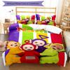 3pcs Custom Name Teletubbies Bedding Set Duvet Cover Closure Includes 1 Duvet Cover & 2 Pillowcases, Soft and Comfortable for All Seasons.