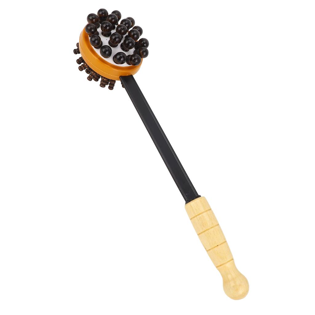 Wooden Massage Hammer Double Head Back Scratcher Handheld Back Knock Massager for Home Office