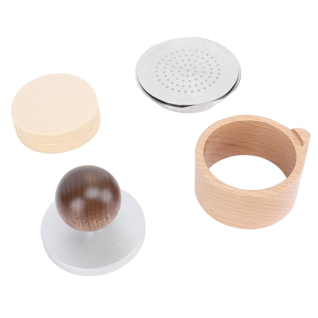 Многоразовые кофейные капсулы из нержавеющей стали, заправляемый кофейный фильтр с щеточкой для трамбовки и ложкой для