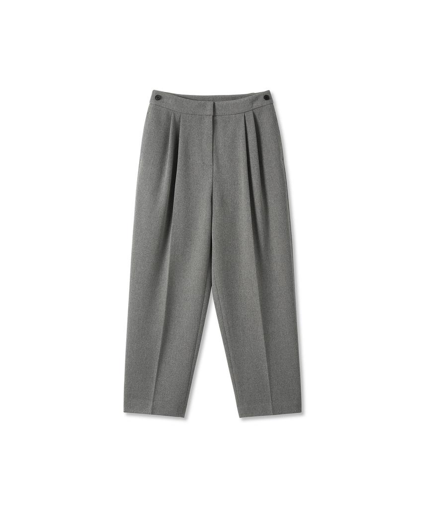 IOLO Women'S Double-Pleat Carrot Pants_Gray