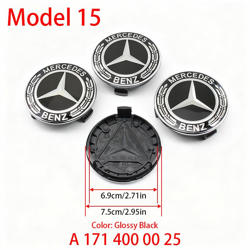 4Pcs 75mm Car Badge Wheel Center Cap For Mercedes Benz W176 W177 W204 W205 W212 W213 W206 X156 X253 W166 Hub Covers Accessories