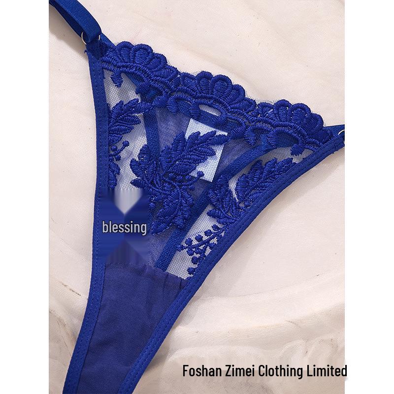 Y Прозрачный сетчатый комплект нижнего белья для трансграничной торговли: Сексуальный женский прозрачный бюстгальтер из трех частей