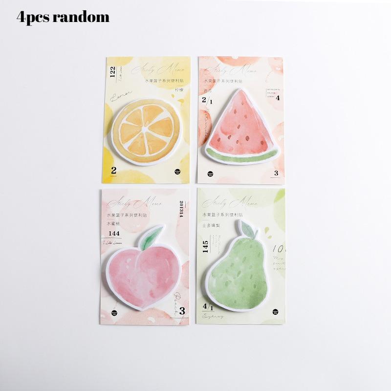Gift Fruit Basket Series Message Notes N Times Sticky 4 Options Memo Pad Kawai Stationery Office School Supplies Accessories