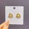 Full Crystal Rhinestone Hollow Triangle Stud Earring for Women Sweet New Simple Fashion Party Wedding Jewelry