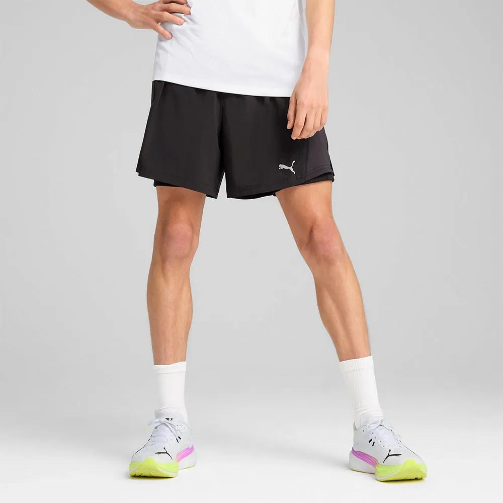 PUMA Run Velocity Men's 2-in-1 Running Shorts DryCELL Technology Black