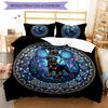 Cybernetic Canine Crown Pattern Bedding,Quilt Set Quilt Cover Pillowcase Home Birthday Gift (1 * duvet cover + 2 * pillowcase, without core)