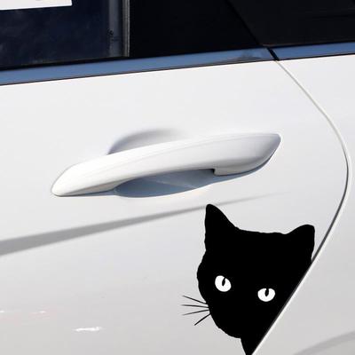 Подглядывание за CAT Cat Black Cat Наклейки на автомобиль Наклейки на окна автомобиля Наклейки для украшения царапин Аксессуары для автомобиля