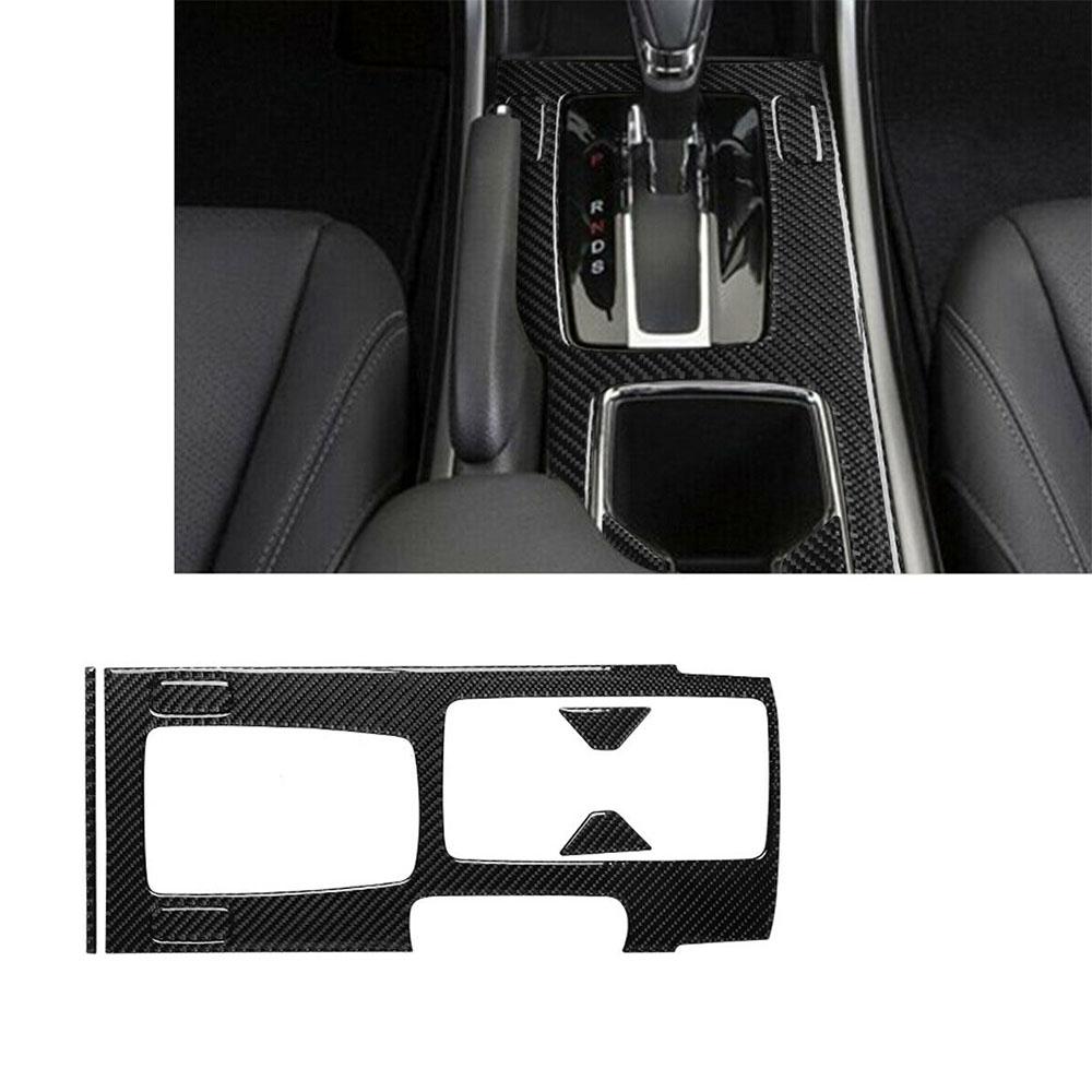 6pcs Carbon Fiber Console Gear Shift Panel Cover Trim For Honda Accord 2013-2017