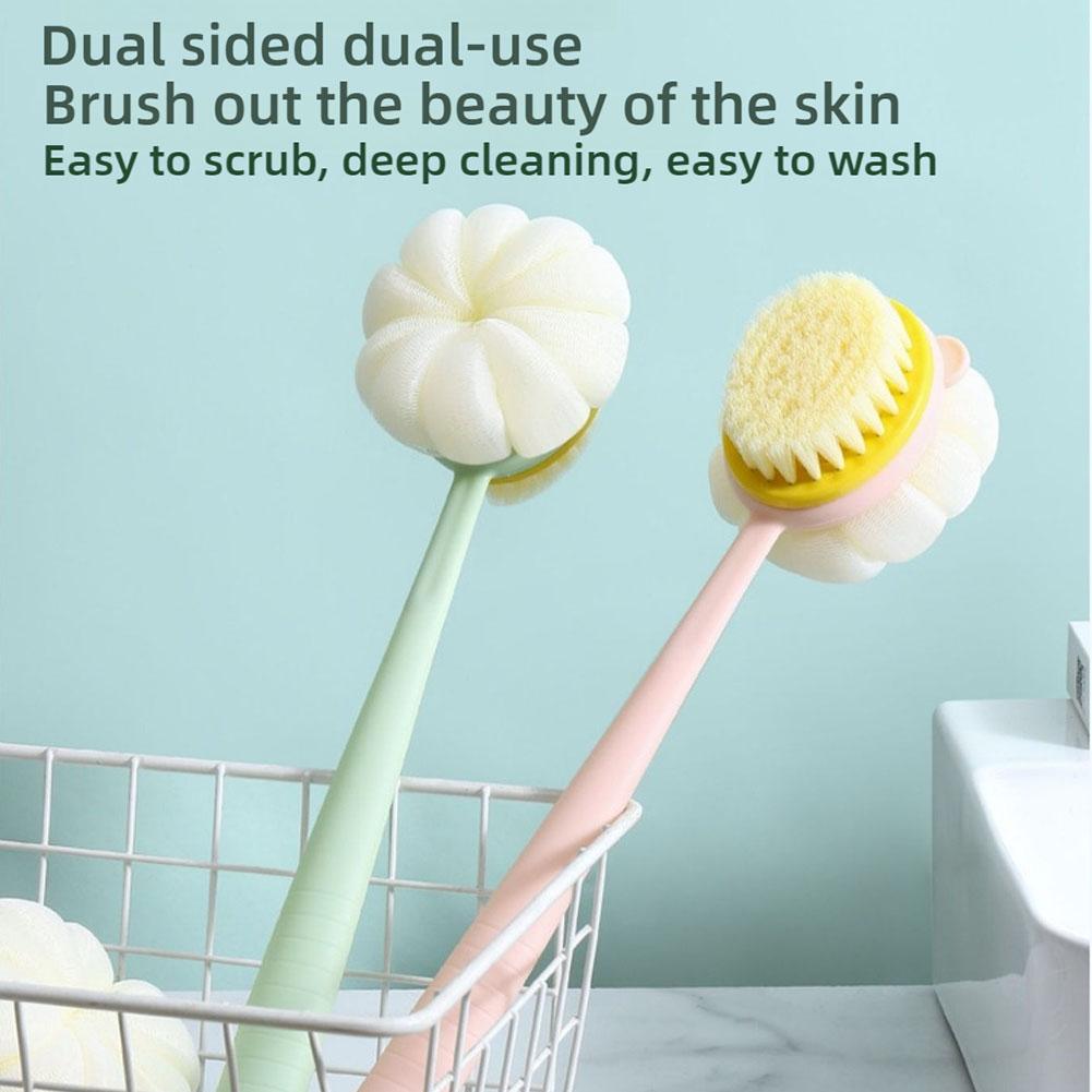 Щетка для ванны с длинной ручкой и мягкой щетиной, противоскользящая ручка, подходит для мытья душа, B6K0