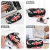 Pencil Bag Structured Durable 300D Polyester Secure Zipper with Main Compartment Mesh Pocket and Pen Slots for Boys Girls
