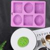 Форма для мыла Листья Овал 6 ячеек Силиконовая форма Листья для мыла ручной работы Прямоугольные и овальные формы Формы для пудинга Изготовление лосьона и воска