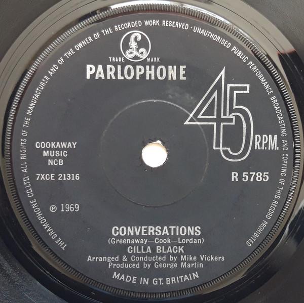 7-дюймовая пластинка CILLA BLACK - Conversations R5785 Parlophone 1969 UK Поп Б/у
