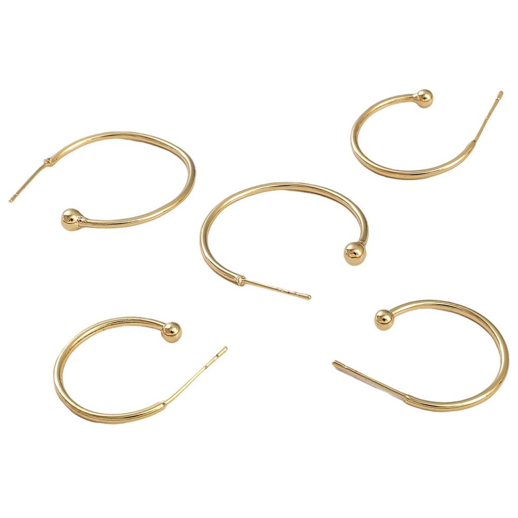 Медные полукруглые серьги с имитацией обожженной иглы C-образной формы для изготовления ювелирных изделий своими руками, аксессуары для рукоделия