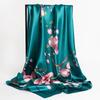 Женский атласный платок, квадратный шарф, принт, повязка на голову, фуляр, атласный хиджаб, резинки для волос, шейный платок, женская повязка на голову, бандана