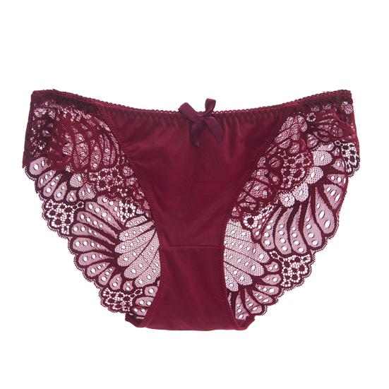 Trendy Women Underpants Low Waist Cooling Elastic Pure Color Lady Briefs for Inner Wear