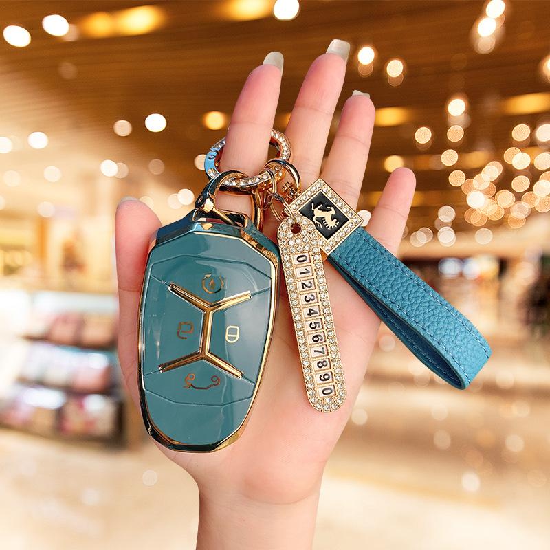 Dedicated To Lynk & Co 03 Key Set 2021 New Car 02/01 Shell Buckle All-inclusive High-end Decorative Car Creative Men and Women