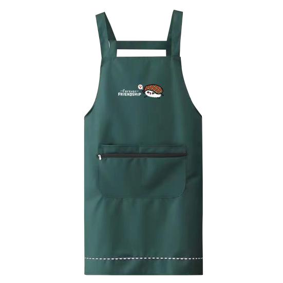 Waterproof PVC Cooking Apron Japanese Korean Style Oil-proof Non-stick Cooking Chef Apron with Large Front Pockets