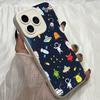 M283 Black White Moon Stars Space Astronaut Angel Eyes Soft Phone Cases for iPhone Samsung Xiaomi Rdemi Huawei Honor Infinix Realme OPPO All Model