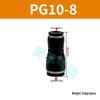 Black Pneumatic High-Pressure Air Hose Quick Connect Fitting, Variable Diameter (4 to 16mm), PU Straight Pneumatic Component