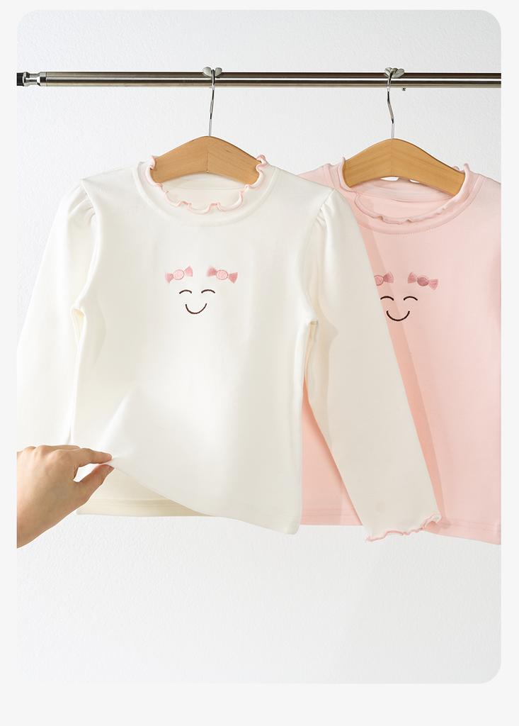 Children's 2026 new base shirt, girls' spring and summer A-class pure cotton warm and breathable clothes, girls' single wear T-shirt