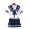 Cute Japanese Girls Cosplay School College Student Uniform Role Play Costume Women Mini Skirts and Blouse Set Lingerie