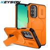 KEYSION Противоударный магнитный чехол для Samsung A17 4G 5G с выдвижной защитой камеры и подставкой, задняя крышка для телефона Galaxy A26 5G