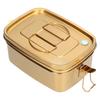 Ланч-бокс 1,5 л, 2-слойный, портативный, герметичный, из нержавеющей стали 304, контейнер для еды бенто, столовая посуда для дома, офиса, золото