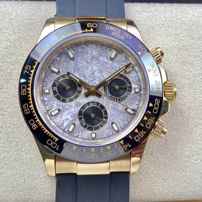 Мужские многофункциональные часы Laojia Daytona Series, цементно-серые, с автоматическим циферблатом "Панда", из нержавеющей стали