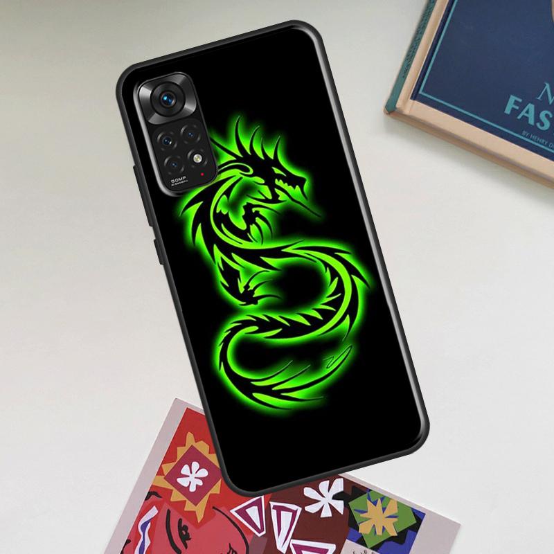 Ancient Japanese Dragon Case For Xiaomi Redmi Note 13 14 Pro 12 11 10 15 Pro Plus Redmi 15C 14C 13C 10C 12C 15 Cover