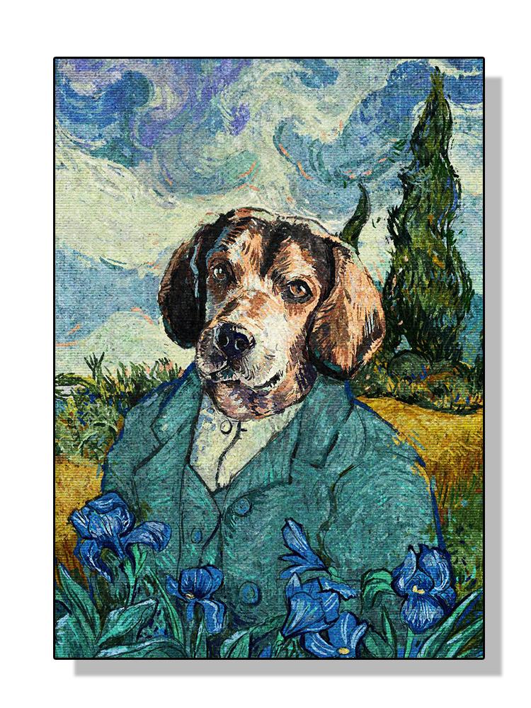 Винтажный бигль без зонтика, художественные постеры, холст, картина маслом, пейзаж, забавная собака, настенная картина для комнаты, домашний декор, Cuadros