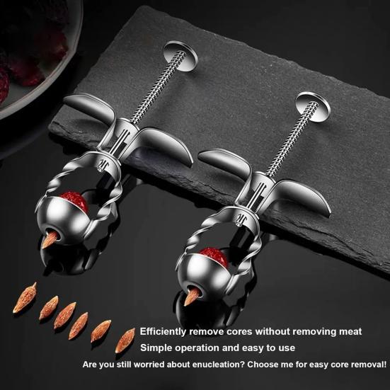 Портативный кухонный инструмент Cherry Pitter из нержавеющей стали, легкий инструмент для удаления оливковых косточек, фруктов, красных дат, Corer