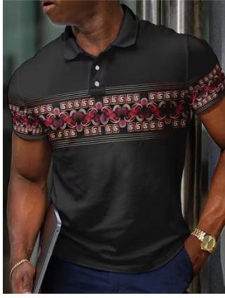 Vintage Race Style Men's Polo Shirt Fashion Summer Short Sleeve 3D Printed Polo Shirt Trend Street