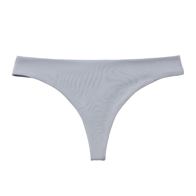 European-American Low Waist Cotton Seamless Nude Thong for Women