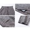 Casual Loose Women Pants Striped Cotton Linen Women Trousers Plus Size Korea Fashion High Waist Pencil Pants 10299
