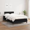 Maison Exclusive - Sommier à lattes de lit avec matelas noir 120x190 cm tissu