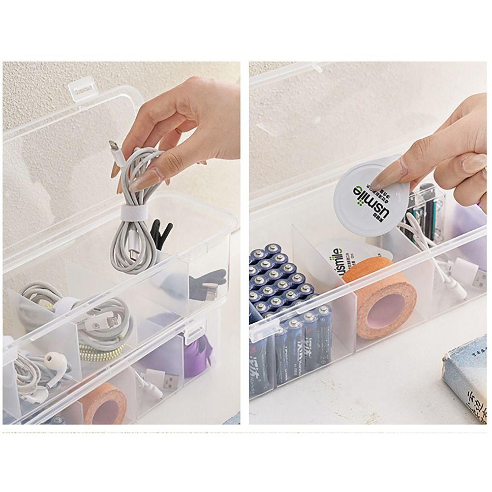 Case Classification Data Cable Organizer Transparent Desktop Organizer  for Office Home