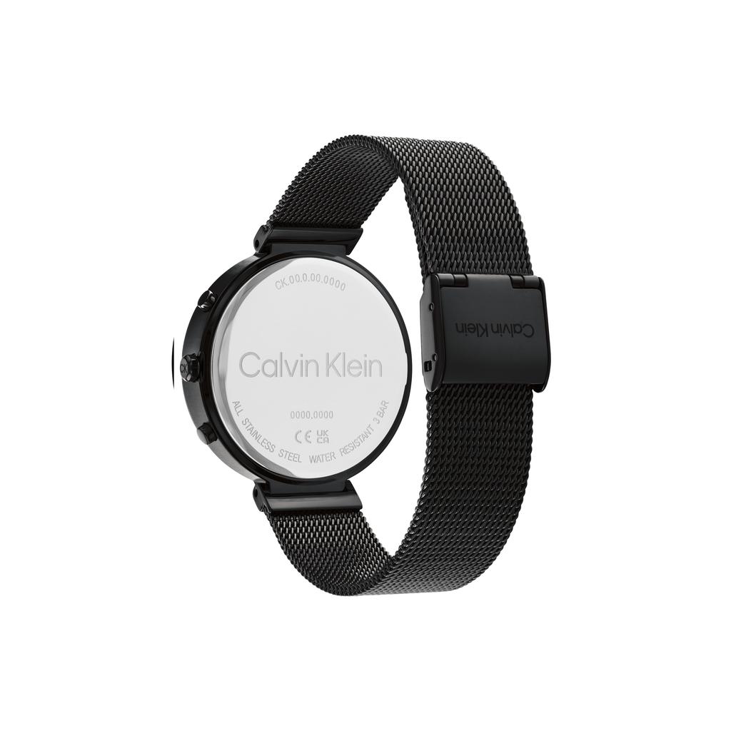 Calvin Klein Quartz Watch 36Mm Black Dial Minimalist Design Women watches Silver 25200288-GJ