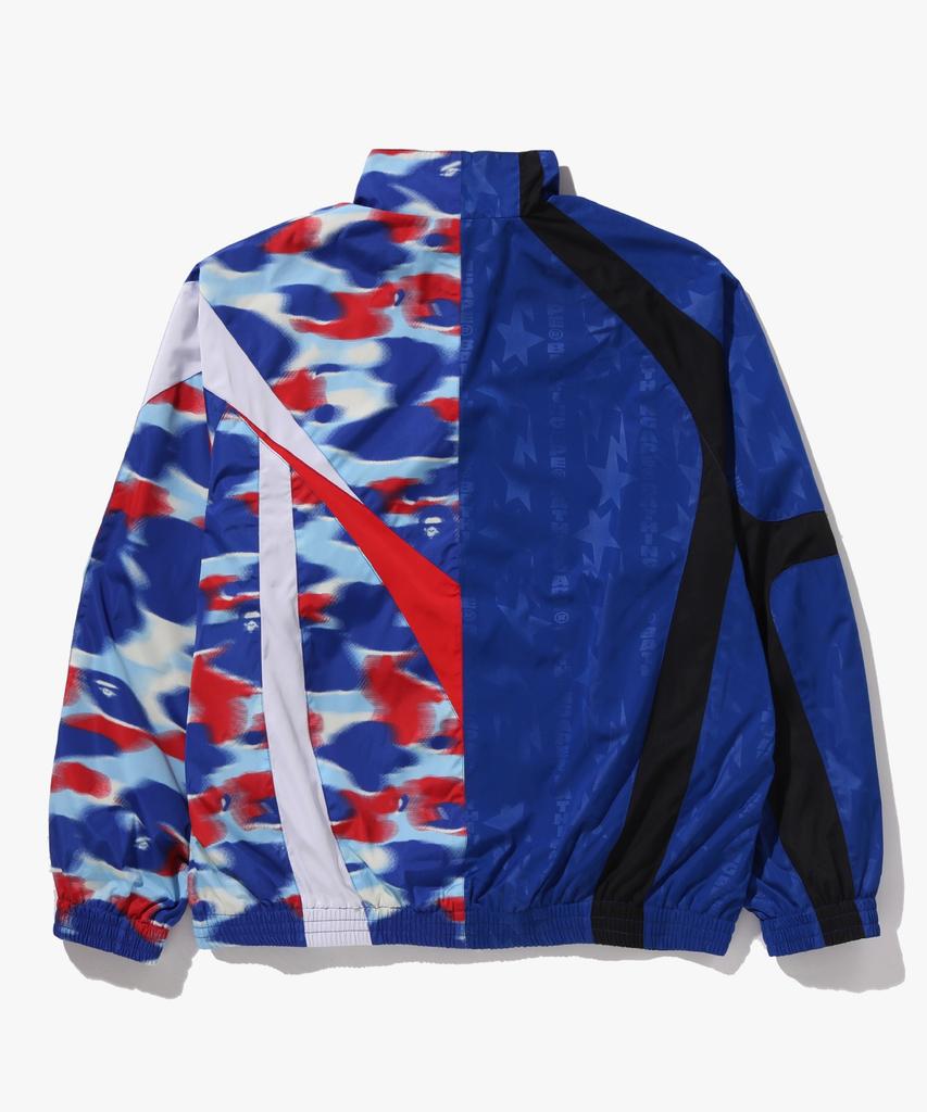 Bape Split Stand Collar Track Jacket (M) Blue