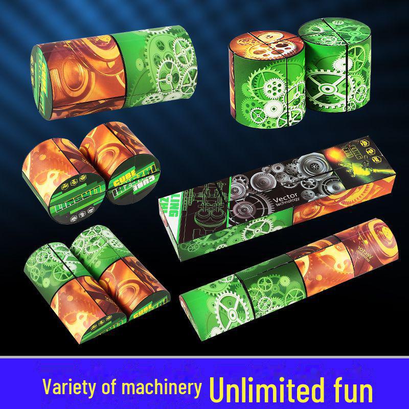 Неограниченная декомпрессия геометрического куба: Развивающая переворачивающаяся и сменная ручная игрушка