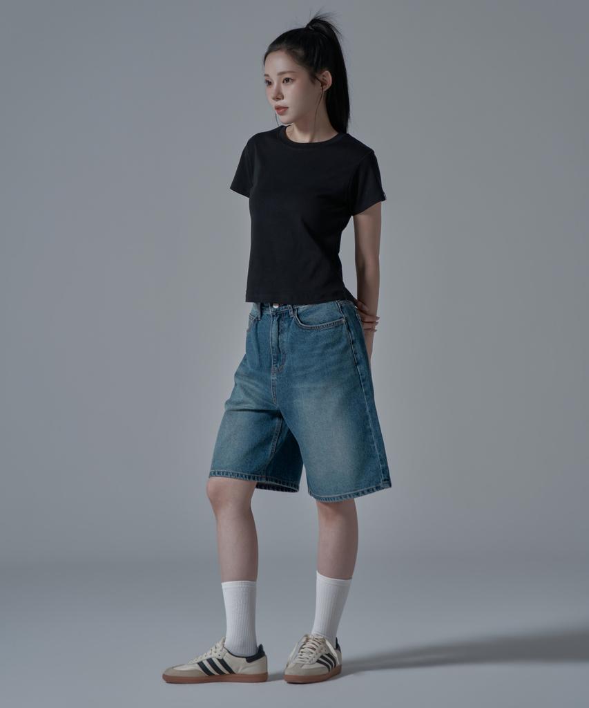 WAARFORWOMAN Wt-60 Slim Line Short Sleeve T-Shirt_Black [S,M]