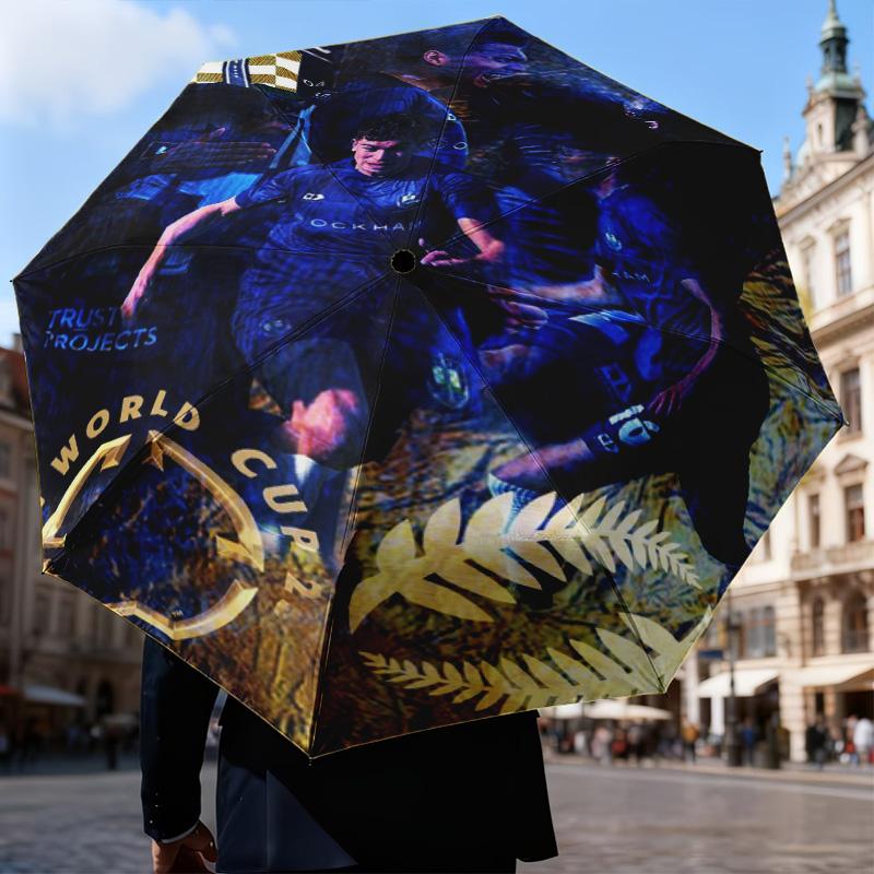 1PC Auck-land Football Club Printed Umbrella Folding umbrella, automatic umbrella 8-Frame for Travel, camping Fan gifts Christmas Gifts