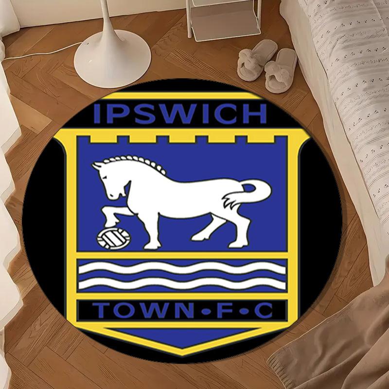 1PC rug Town Football Club Crest Round mat Home Decor, Chair rug For livingroom,Bedroom, doormat home decor Birthday Gift Christmas Gifts
