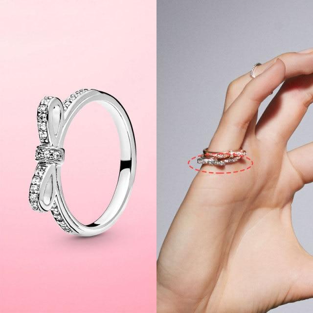 Кольца из стерлингового серебра 925 пробы Женские модные кольца